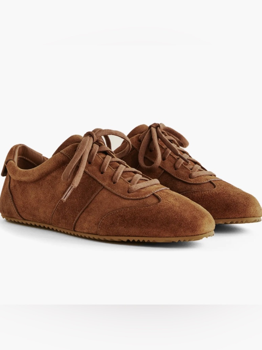Reformation Brown Suede Women's Lace-Up Sneakers